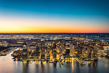 Fototapeta premium sunset over the new york city
