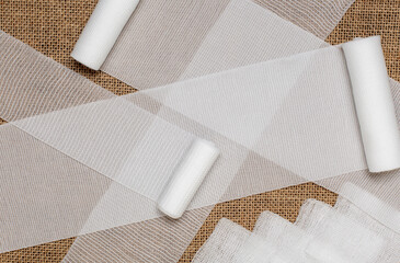 medical bandages for dressings for injuries and fractures