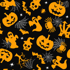 Seamless vector pattern for Halloween design