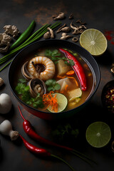 Yummy thai food Tom Yum soup