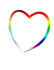 Heart in rainbow colors
