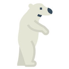 polar bear flat icon style