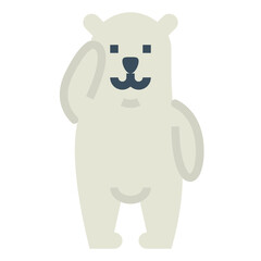 polar bear flat icon style