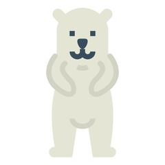 polar bear flat icon style