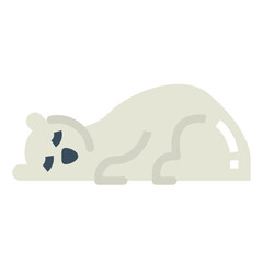 polar bear flat icon style