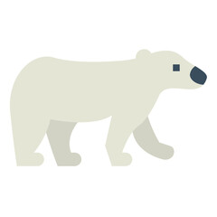 polar bear flat icon style