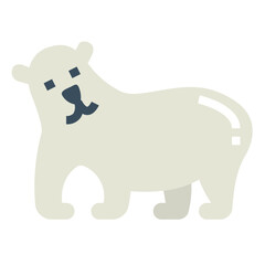 polar bear flat icon style