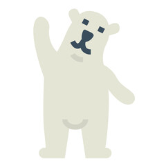 polar bear flat icon style