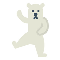 polar bear flat icon style