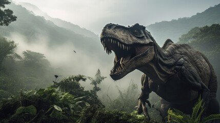 T-rex - Illustration Created with Generative ai