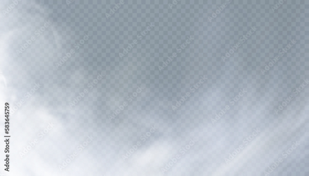 Poster translucent smoke isolated on a transparent background. steam effect special effect. vector texture 