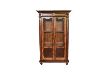 antique wooden cabinet isolated