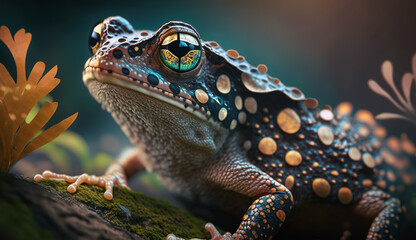 Fototapeta premium frog on a tree