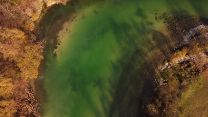 Green colors of a river