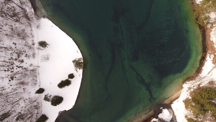 Winter lake in slovenia