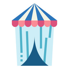 tent flat icon style