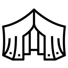 tent line icon style