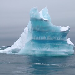 Iceberg in arctic sea, generative ai