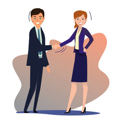 Fototapeta premium business people are hand shaking for deal