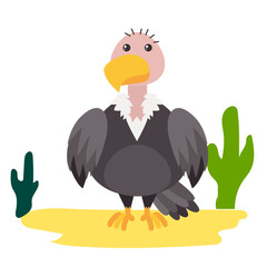 the vulture in the desert