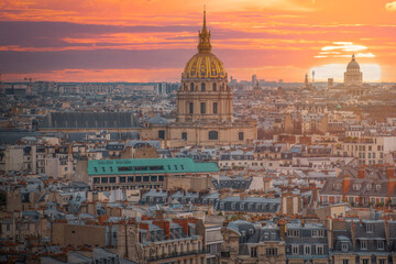 Fototapeta na wymiar top view of the city of paris