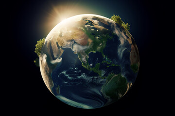 Obraz na płótnie Canvas earth in space, Earth Day, Generative Ai