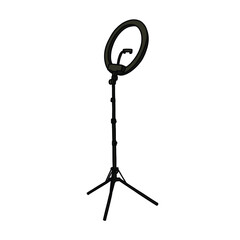 ring lamp doodle icon, vector color line illustration