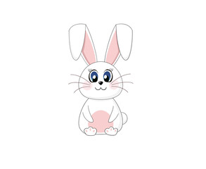 Easter white bunny 