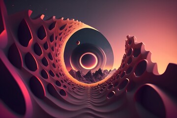 Abstract Background 3D