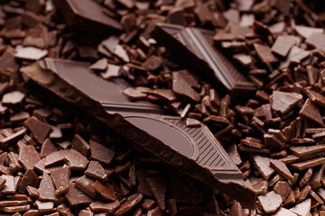 Dark chocolate in chocolate chips