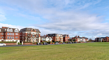 Real estate buildings along the promenade in Lytham St Annes Lancashire UK © adfoto