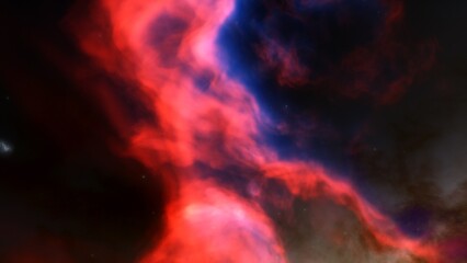 red-violet nebula in outer space, horsehead nebula, unusual colorful nebula in a distant galaxy, red nebula 3d render
