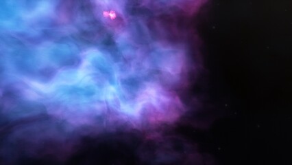 red-violet nebula in outer space, horsehead nebula, unusual colorful nebula in a distant galaxy, red nebula 3d render
