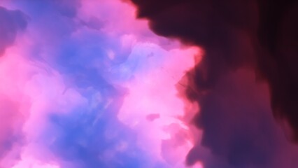 Fototapeta premium red-violet nebula in outer space, horsehead nebula, unusual colorful nebula in a distant galaxy, red nebula 3d render 