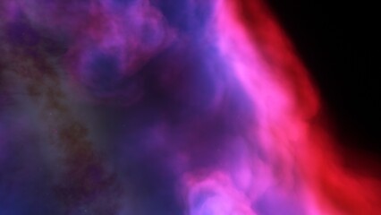 bright nebula, nebula in space, majestic red-purple nebula, beautiful space background 3D render
