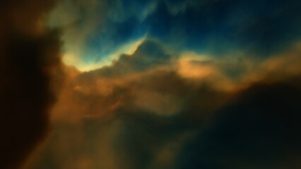 Obraz premium bright nebula, nebula in space, majestic red-purple nebula, beautiful space background 3D render 