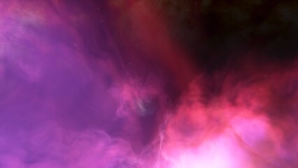 bright nebula, nebula in space, majestic red-purple nebula, beautiful space background 3D render
