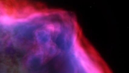 bright nebula, nebula in space, majestic red-purple nebula, beautiful space background 3D render  © ANDREI