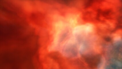 Nebula gas cloud in deep outer space, science fiction illustration, colorful space background with stars 3d render

