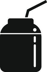 Milkshake icon simple vector. Food protein. Vitamin nutrition