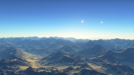 Obraz premium Deserted alien planet 