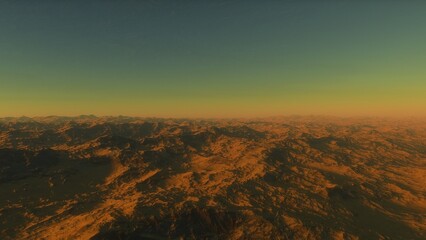 Obraz premium 3D fictional space scene 