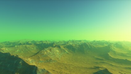 Fototapeta premium 3D fictional space scene 