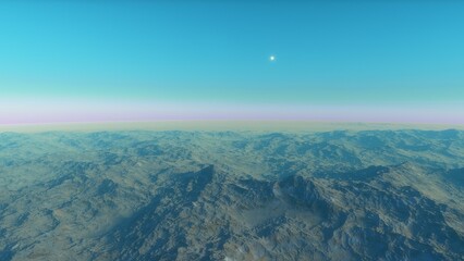 3D fictional space scene
