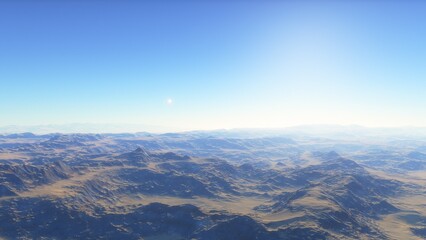 3D fictional space scene
