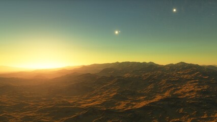 3D fictional space scene
