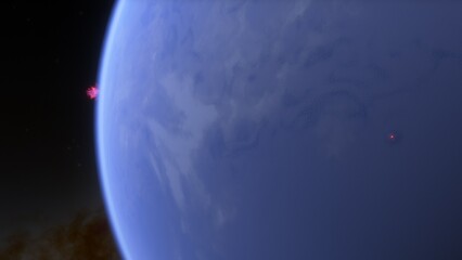 Fototapeta premium Abstract planets and space background 