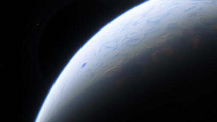Naklejka premium Abstract planets and space background 