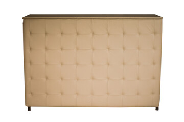 white leather table isolated on white