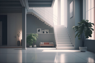 Fototapeta na wymiar House in the style of minimalism. AI generative.